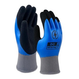 DongChu Guantes Aislantes para Electricista 1000V Resistentes al Voltaje Retardantes de Llama Guantes de Trabajo, Goma Eléctrica Diseño de Textura Antideslizante para Electricistas Prevenir Descargas