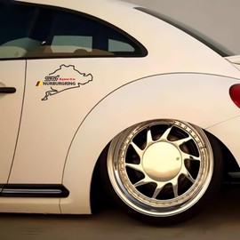 STI Fuel Cap & Rear Window Sticker – Racing Circuit Custom Decal, Waterproof Heat-Resistant, Scratch Protection, 1 Piece (White, STI)