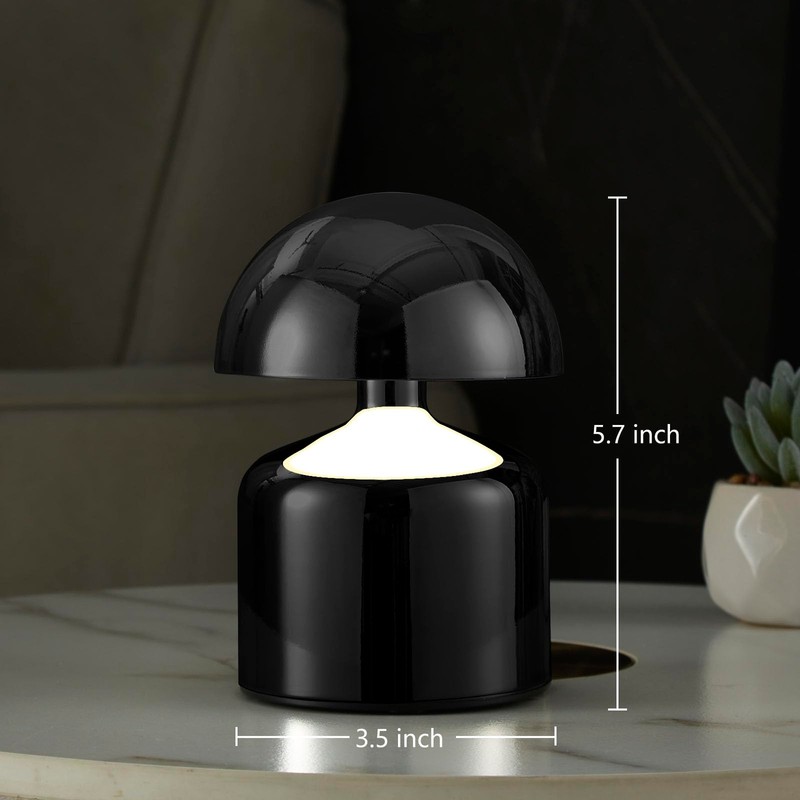 SAIWEYA Modern Cordless Mushroom Small Table Lamp Touch LED Lamps,