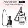 AojSup 2 Pcs Clear Bag for Stadium Events, Clear Purses