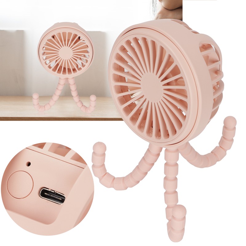 Mini Portable Fan 3 Speed 360° Rotatable Rechargeable Desktop Fan