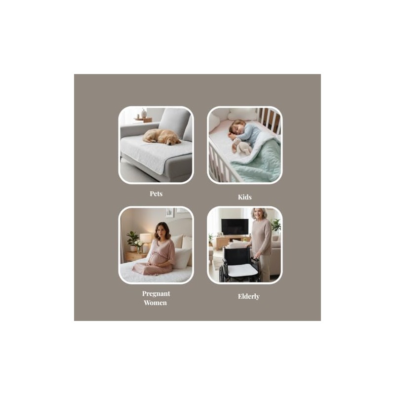 IMFAA Reusable Incontinence Bed Pad – Washable 100% Soft Waterproof