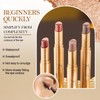 Erinde 3 Colors Cream Eyeshadow Stick, Shimmer Nude Champagne Brown