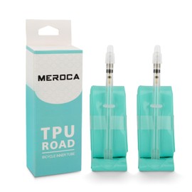 TINGSING 2 Pack TPU Inner Tubes 700C x 23-35C Bike Tube 27.5'' Bicycle Tire Tube with 45L/65L/80L Presta Valves, Cycling Tubes for Road, MTB, Kids Bike, Thicken 2.10mm,80L,Turquoise