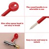 Star Key,4Pcs Universal Window Key Red Star Keys for Simple