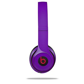 WraptorSkinz Skin Compatible with Beats Solo 4, Solo 3 and Solo 2 Wireless Headphones - Solids Collection Purple - Decal Vinyl Wrap (Headphones NOT Included)