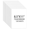 White Cardstock 8.5 X 11, 120 Sheets Card Stock, 75lb/