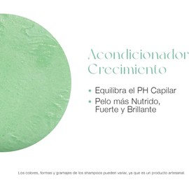 Acondicionador para Crecimiento Capilar en Barra con Romero y Jojoba, Natural, Todo Tipo de Pelo, 70 gr, Vitaminas A, F, B1, B2, B3 y C, Aceites Esenciales de Romero, Jojoba y Cedro