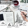 Rollerball Pens Black Ink, 16 Pack 0.5mm Black Gel Pens,
