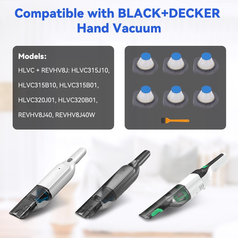 HLVCF10 Vacuum Filter Replacement Compatible with BLACK and DECKER Dustbuster