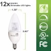 Bioluz LED 12 Pack 40 Watt Candelabra Bulbs 4.5W Dimmable