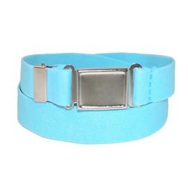 CTM® Plus Size Elastic Belt with Magnetic No Show Flat Buckle, Powder Blue