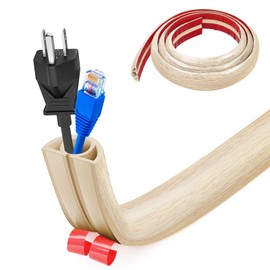 Piccolo canale flessibile per cavi, autoadesivo, 1 m x 2 cm, copertura flessibile per cavi di alimentazione, facile da tagliare, montaggio per tutti i cavi di alimentazione di casa, ufficio, magazzino