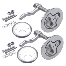 MX Boat Cam Latch,Marine Hatch Latch Flush Pull Handle Latch Stainless Steel W/Fasteners 2PCS