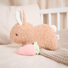 Bieco Cuddly Toy Rabbit Fine Made of Bouclé with Squeaky Carrot | 20 cm | Baby Plush Rabbit Stuffed Toy | Teddy Plush Toy Rabbit Cuddly Toy Stuffed Toy Rabbit Baby Cuddly Toys Girls Baby