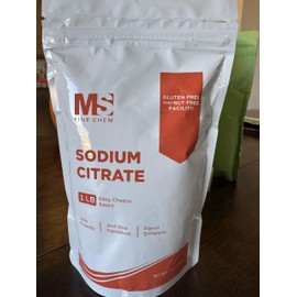 Sodium Citrate Powder 16 Ounce - Food Grade, Non-GMO -1Pound Bag - Emulsifier for Cheese,Spherification,and Molecular Gastronomy Cooking,Thickener,Preserve Foods, 454g