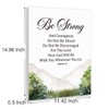 Gwisml Be Strong And Courageous Inspirational Bible Verse Canvas Wall