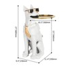 Modern Resin Dog Sculpture Cute End Side Table with Metal