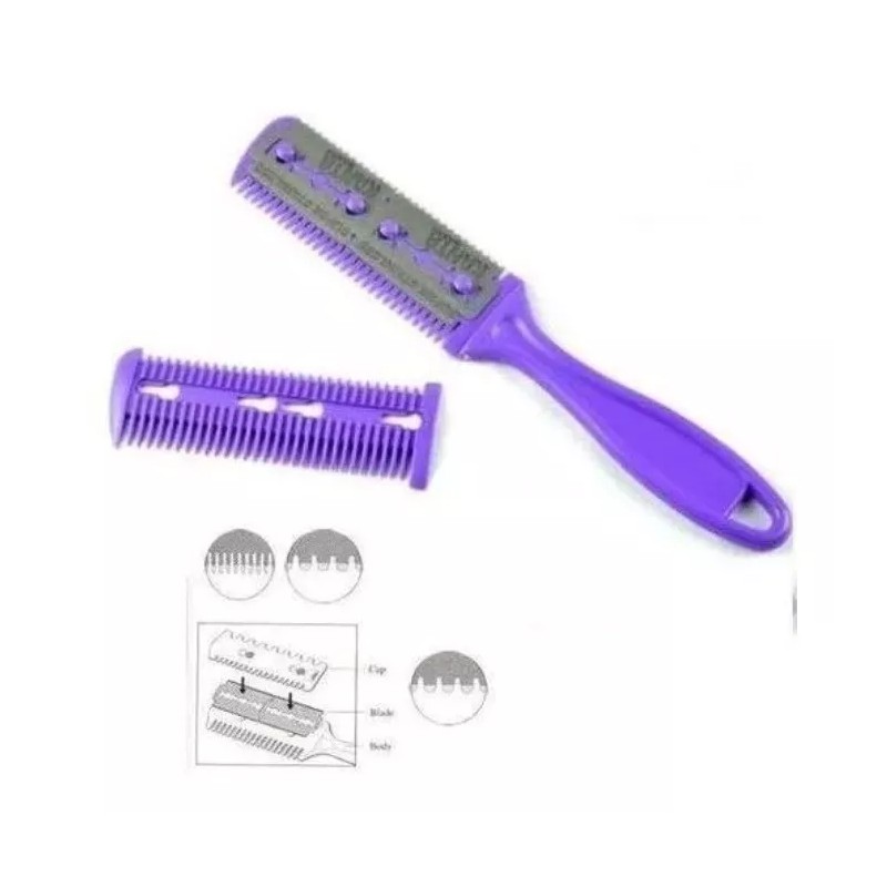 CAMI 3pz Peine Degrafilar Y Perfilar Cabello Con Navajas