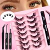 Wimpern Extensions Set 70Pcs Fluffy Künstliche Wimpern Cluster Lashes Extension
