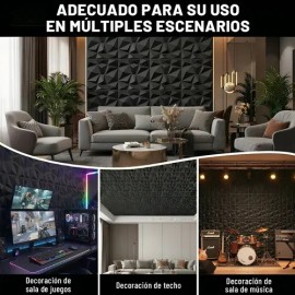 20pcs Paneles Decorativos 3d Pvc 50x50cm 5m2 Habitaciones                                                                                             