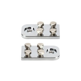 1 Pair 4-Cell Flat Ear Battery Terminals, Premium Aluminum Battery Connectors with Bolts, Universal Battery Cable Ends for 4-Cell Batteries, Anti-Corrosion Coating, Pack of 2