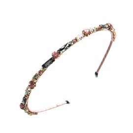 Qiwenr Rhinestone Headband, Rhinestone Hair Headband, Crystal Rhinestone Headband, Pink Rhinestone Headband, Crystal Headband Rhinestone, Crystal Rhinestone Headband, Great Headpiece for Prom/Party