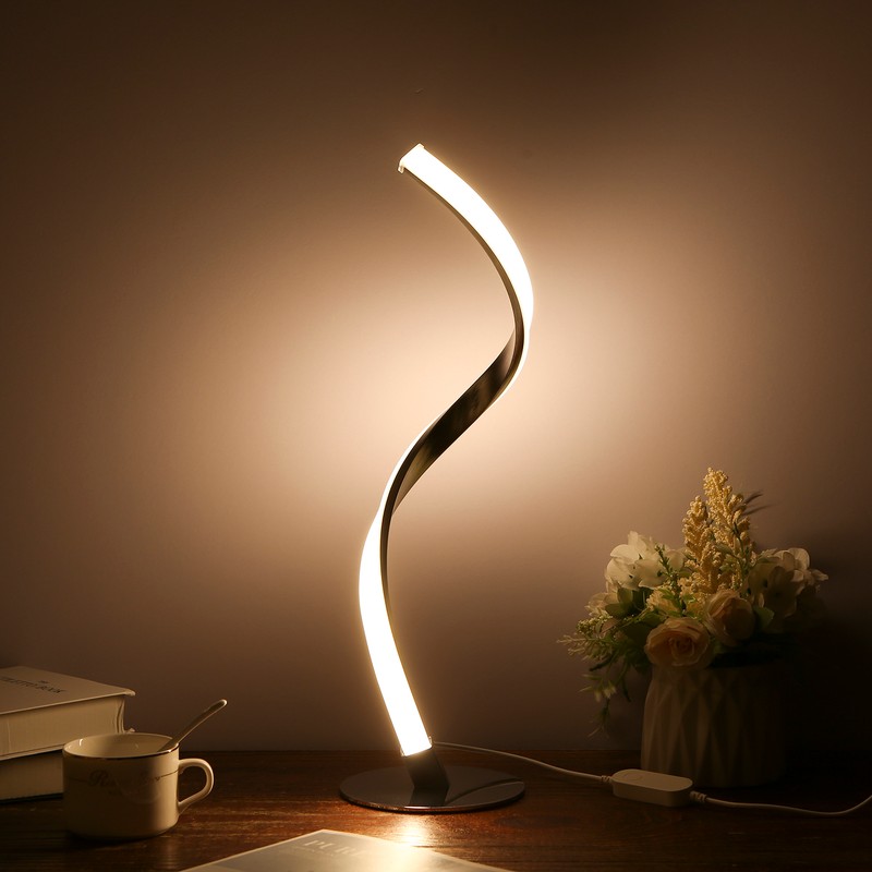 Neoglint 10W Spiral LED Table Light Dimmable 3 Lighting Colors