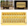 Chinese Mini Brass Abacus 9 Speed Educational Maths Calculator Tool