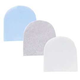 Snegyu 3 Pack Unisex Baby Hats Cotton Knit Beanies for 0-3 Months Baby Boy Newborn Infant Girls Hospital Hat