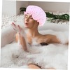 Minkissy Waterproof Shower Cap Soft Elastic Double Layer Hair Protection