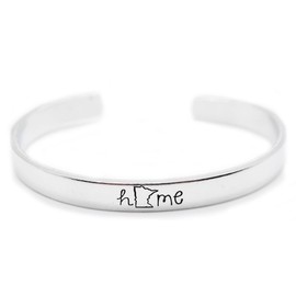 Minnesota Home State Jewelry - Minnesota Hand Stamped Cuff Bracelet - Gift for Best Friend Moving Away - High School Graduation