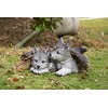 Hi-Line Gift Grey Wolf Cubs Hiding Under Log Statue