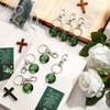 Junkin Funeral Favors for Guest Including Remember Keychain Prayer Cards