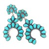 Western Squash Blossom Turquoise Post Earring (Turquoise)