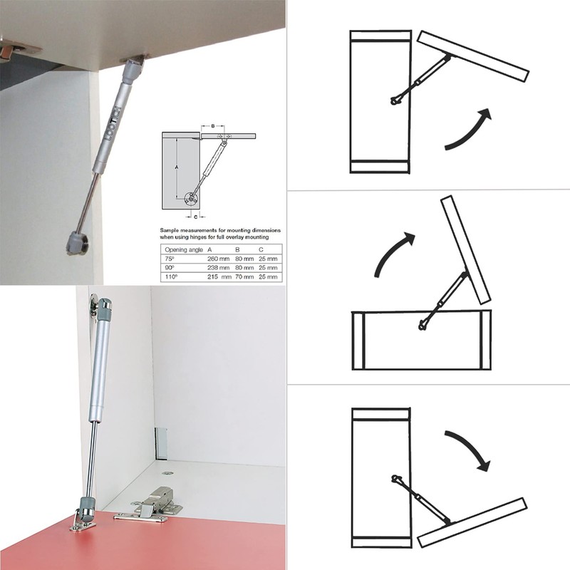 LOOTICH 200N Flap Fitting Flap Holder Lid Gas Spring Damper