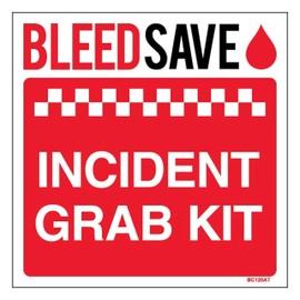 V Safety Incident Grab Kit - Square 150 x 150 mm - Glow In The Dark 1mm Rigid Plastic