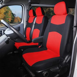 TOYOUN Van Seat Covers Two Tone Universal Fit Most Vans Trucks Front Seat Covers Single Double Seat Covers Single Driver Passenger