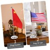 DOITOOL 2Pcs Metal Desk Flag Stable Flag Holder for Conference