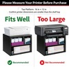 IBVIVIC Printer Stand with 3 Compartment, Under Desk Black Printer