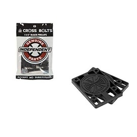 Independent Trucks Hardware Riser Pad Kit - 1.5" Phillips Black + 1/4" Risers