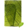 NELUHA Notebook A5 Blank Refillable Teak Leaves Vegan Sustainable Leather