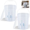 Lounsweer 5 Gallon 2 Pack Clear Bucket with Lid &