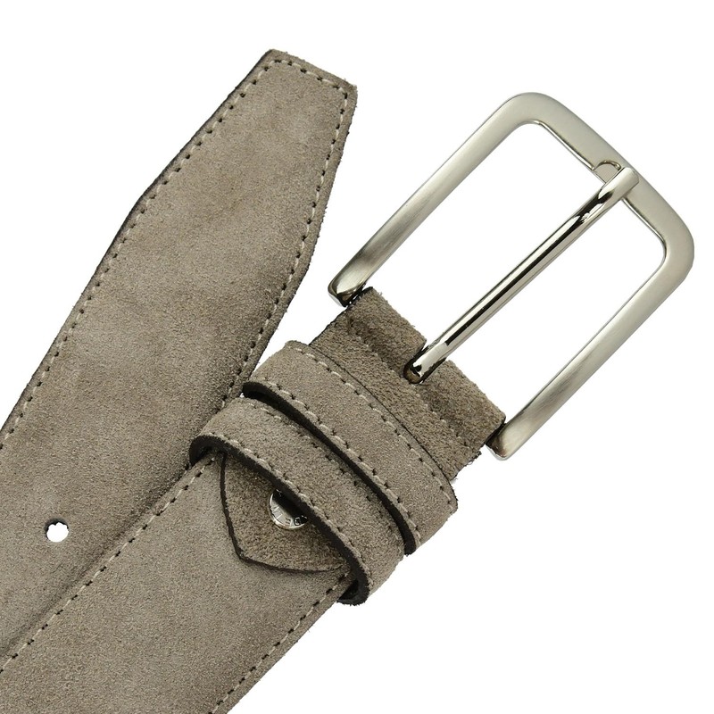 GRESEL Women's and Men's Suede Belt, Genuine Leather, Made in