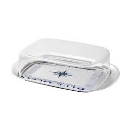 BRUNNER Burriera with Lid Made of Melamine and Polycarbonato Anti Urto Dimensions 17 x 11.5 cm Blue Ocean