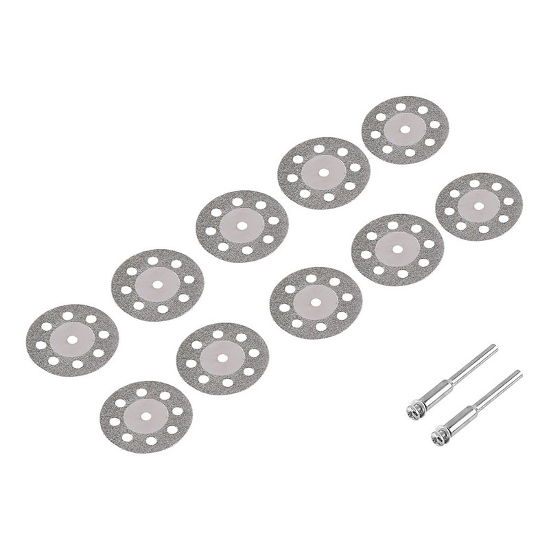 10 Pcs Rotary Tool 30mm Wheel Discs 8 Holes Diamond