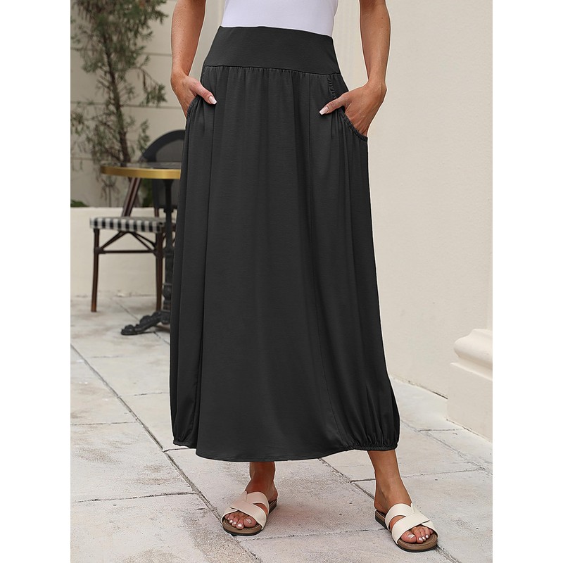 ANRABESS Women's Summer Long Maxi Skirts 2025 Trendy Ankle Length