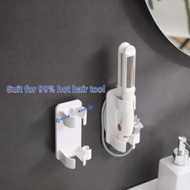 Curling Iron Holder & Wand Storage, Wall Mounted Hot Hair Tool Organizer for Bathroom (4 Pack)