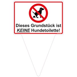 Sign "Dieses Grundstück ist keine Hundetoilette" [German Language] Sign 200 x 300 mm Sturdy Aluminium Composite Plate 3 mm Thick