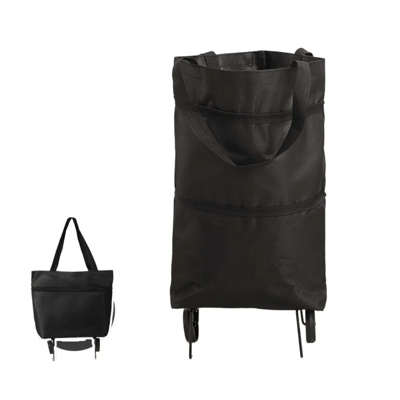 Foldable Shopping Cart Bag for Daily Errands – 2-in-1 Oxford